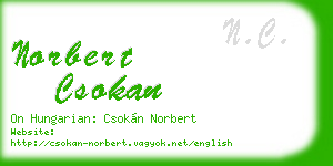 norbert csokan business card